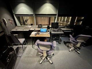Control booth overlooking the auditorium