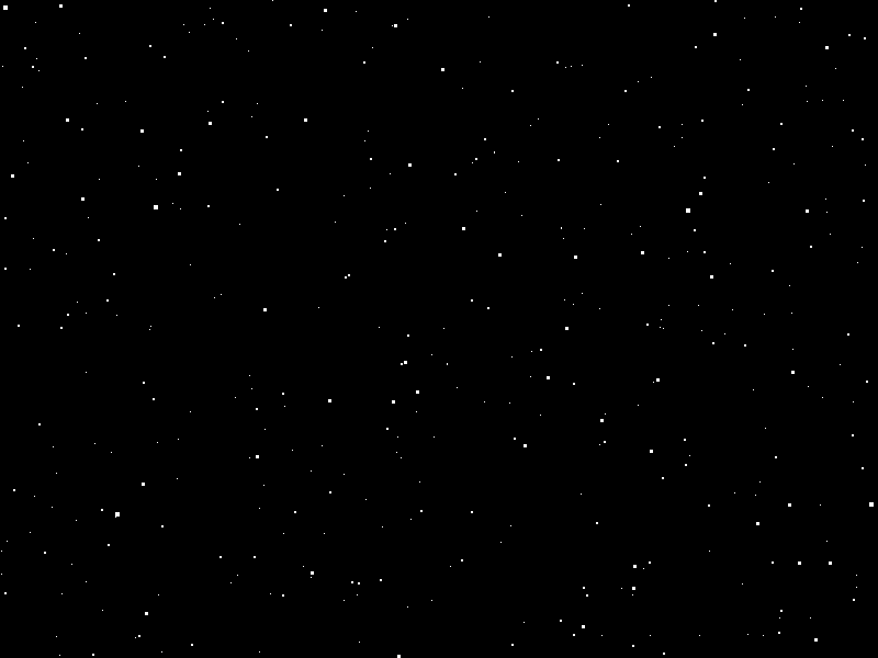 Animated starfield
