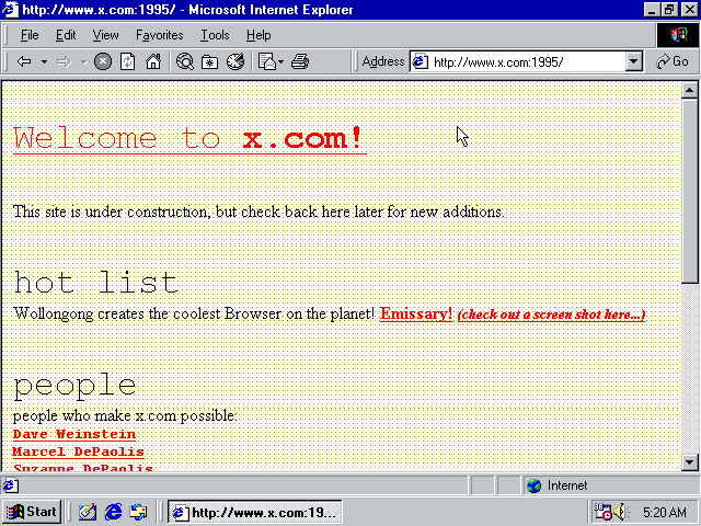 x.com in 1995