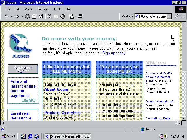 x.com in 1999